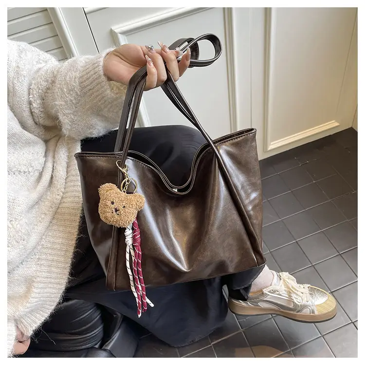Retro Brown Korean Style Shoulder Bag for Women - Image 6