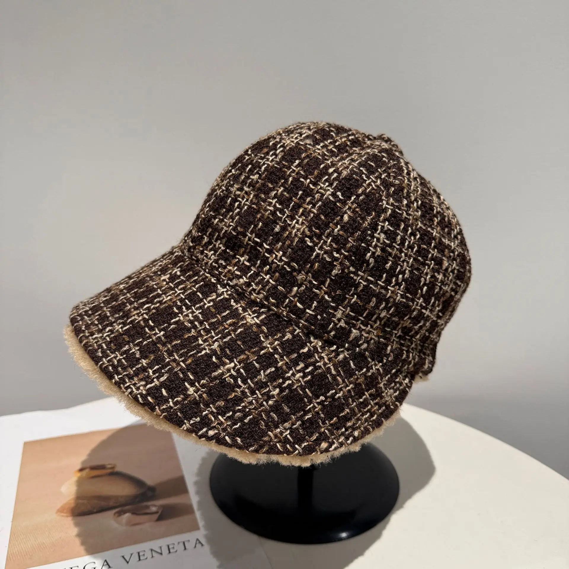 Autumn Winter Fisherman Plush Hats for Women - Image 4