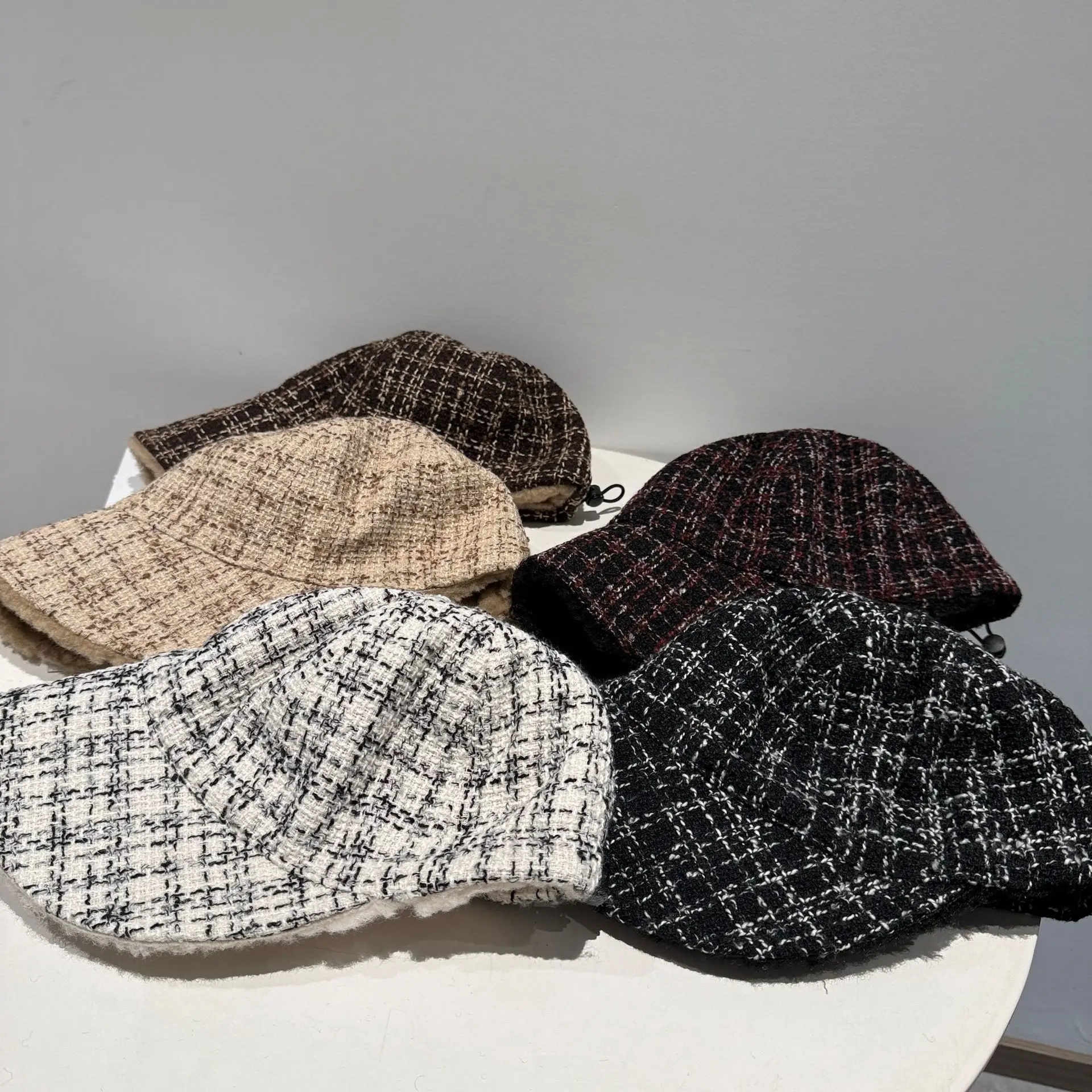 Autumn Winter Fisherman Plush Hats for Women - Image 6