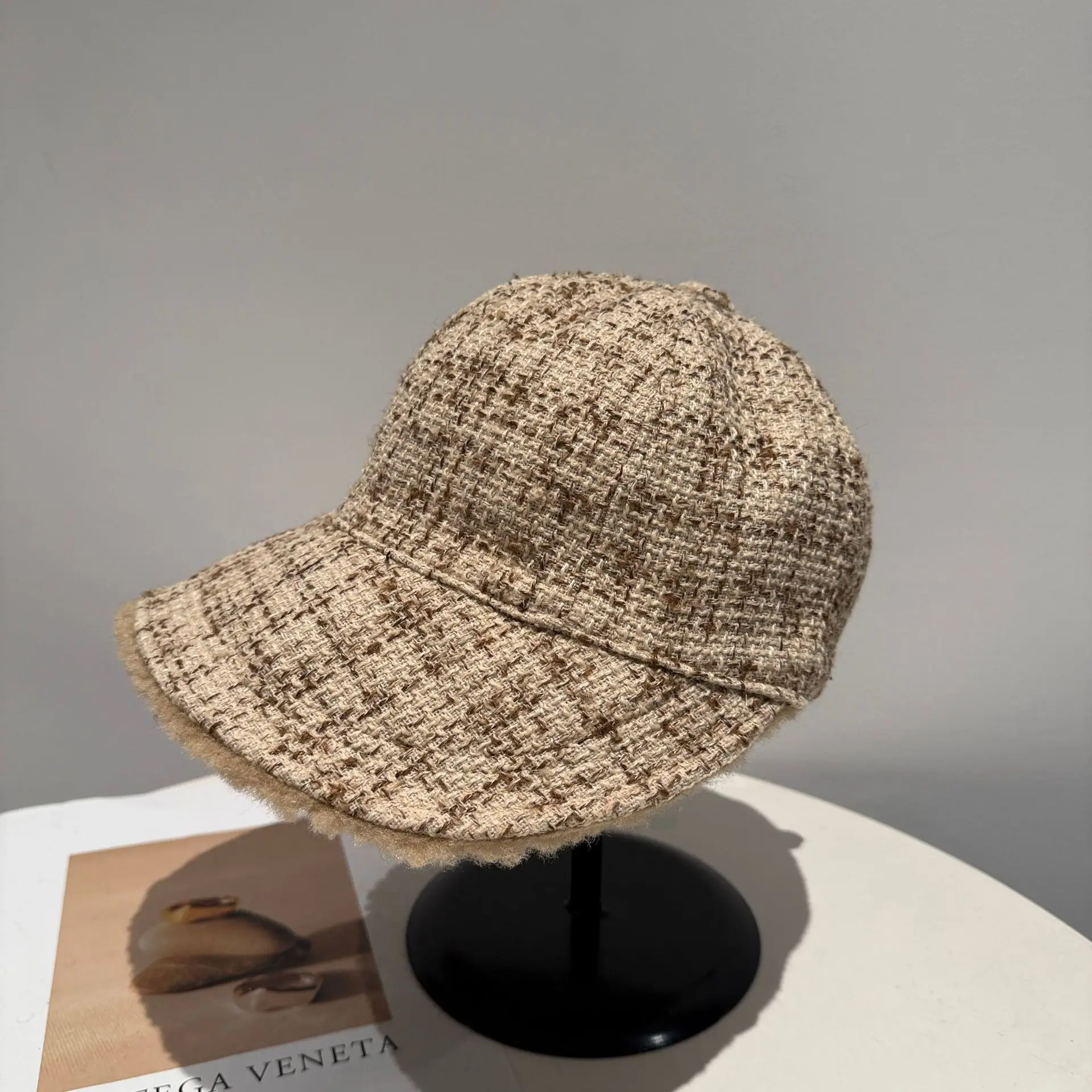 Autumn Winter Fisherman Plush Hats for Women - Image 3