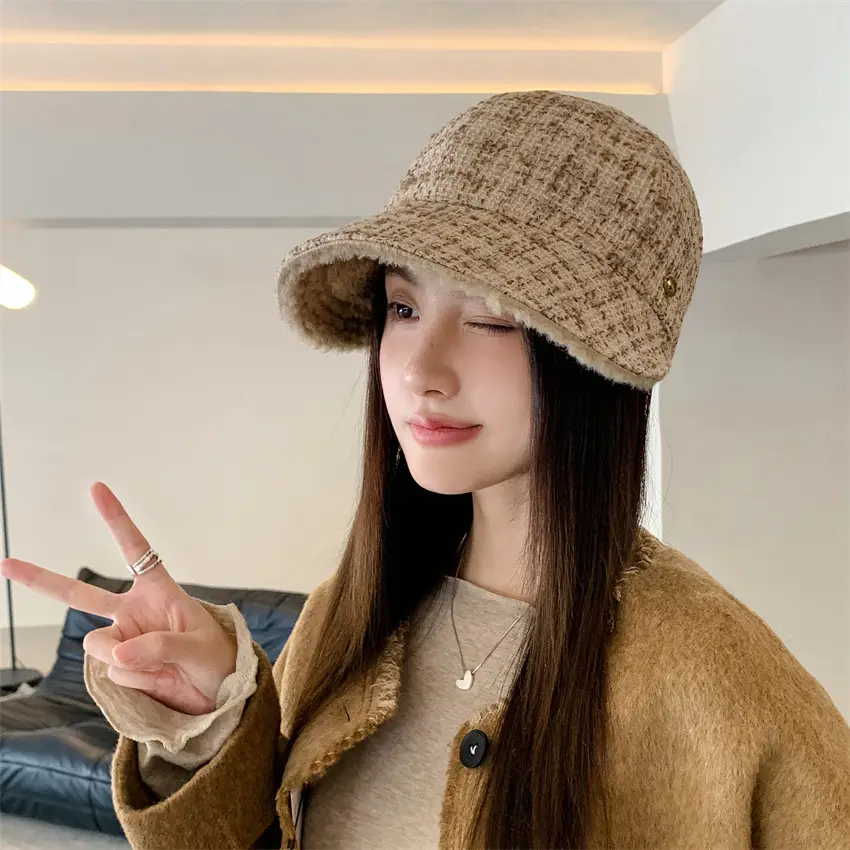 Autumn Winter Fisherman Plush Hats for Women — feature 5