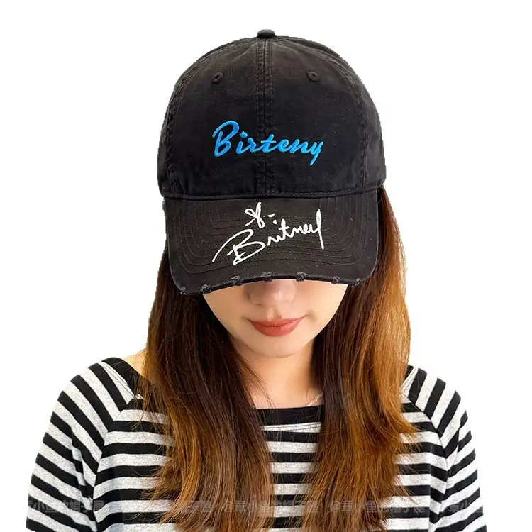 Men's Black Distressed Cap with "Bistry" Logo - Image 13