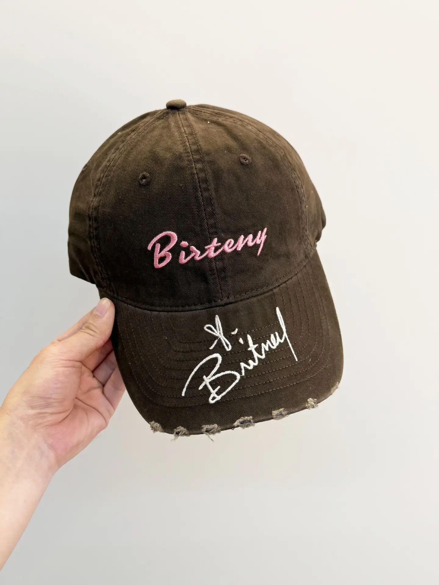 Men's Black Distressed Cap with "Bistry" Logo - Image 7