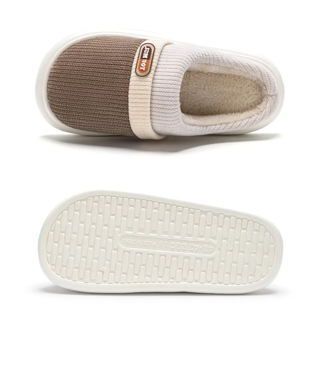 Cotton Slippers for Men, Winter 2025 New Style, Indoor Home Warm Color Matching Slippers, Fleece-Lined Home Cotton Slippers for Women — feature 24