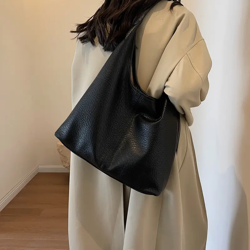 Stylish Underarm Bag with Large Capacity, Hand-Held, Leather Material - Image 9