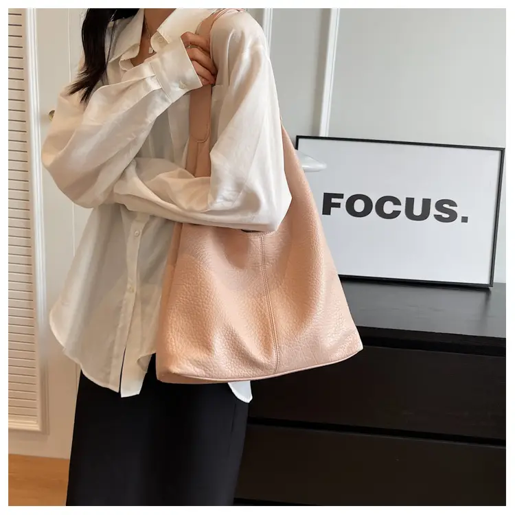 Stylish Underarm Bag with Large Capacity, Hand-Held, Leather Material — feature 20