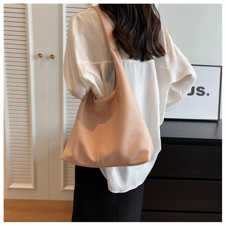 Stylish Underarm Bag with Large Capacity, Hand-Held, Leather Material — feature 21
