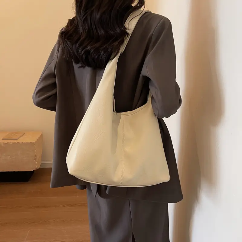 Black Leather Cross-Border Tote Bag for Women - Image 8