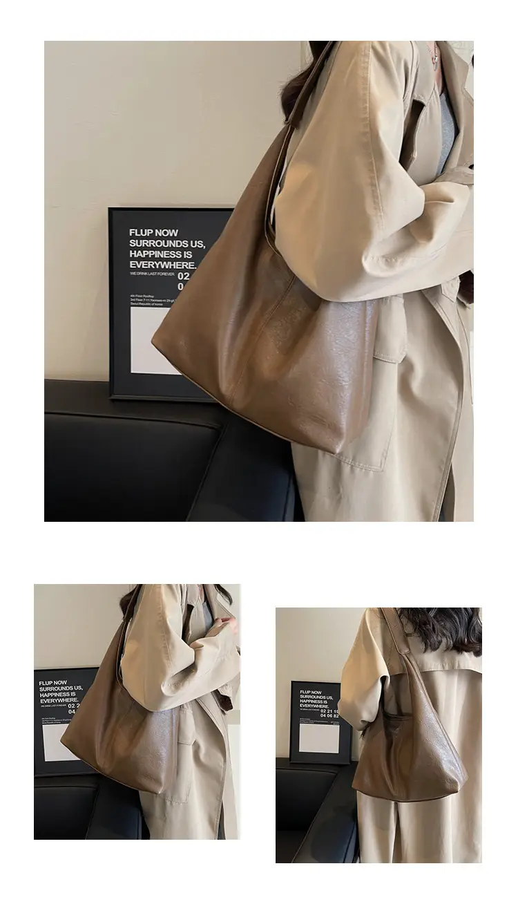 Black Leather Cross-Border Tote Bag for Women — feature 13