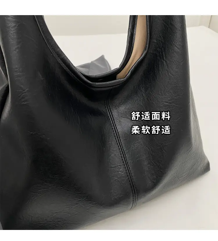 Black Leather Cross-Border Tote Bag for Women — feature 9