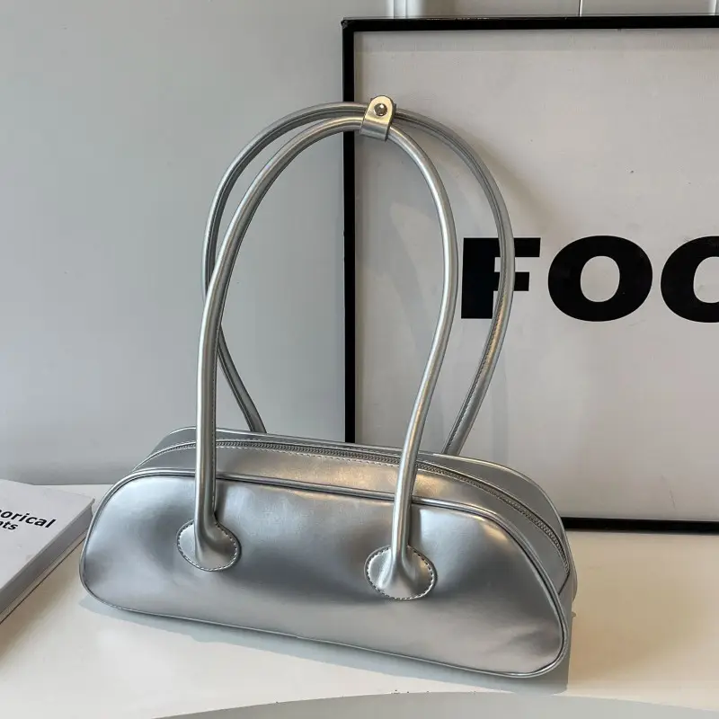 Silver Armpit Bag for Women 2025 High-End Style - Image 6