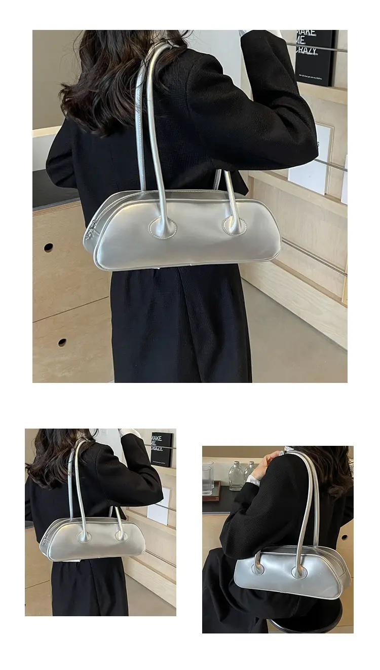 Silver Armpit Bag for Women 2025 High-End Style — feature 11