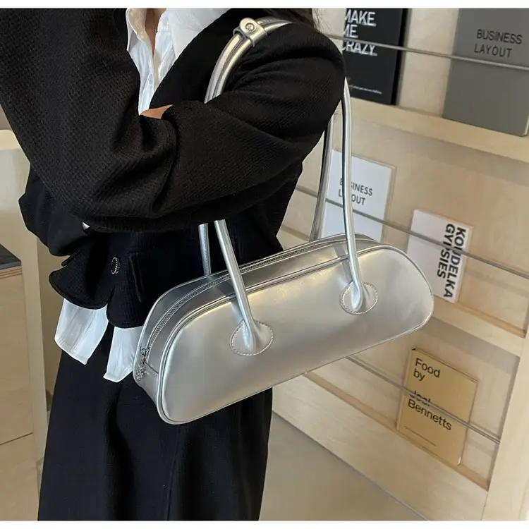Silver Armpit Bag for Women 2025 High-End Style — feature 30