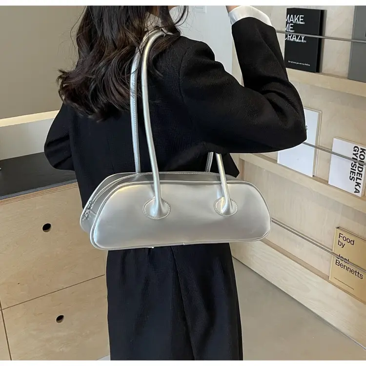 Silver Armpit Bag for Women 2025 High-End Style — feature 32