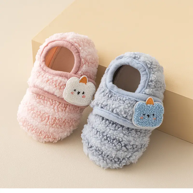 Baby Soft Floor Socks for Girls Warm Autumn Winter Non-Slip Walking Shoes