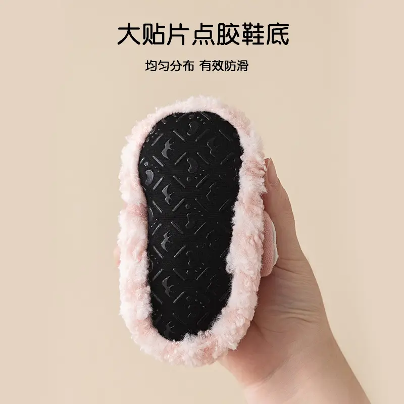Baby Soft Floor Socks for Girls Warm Autumn Winter Non-Slip Walking Shoes