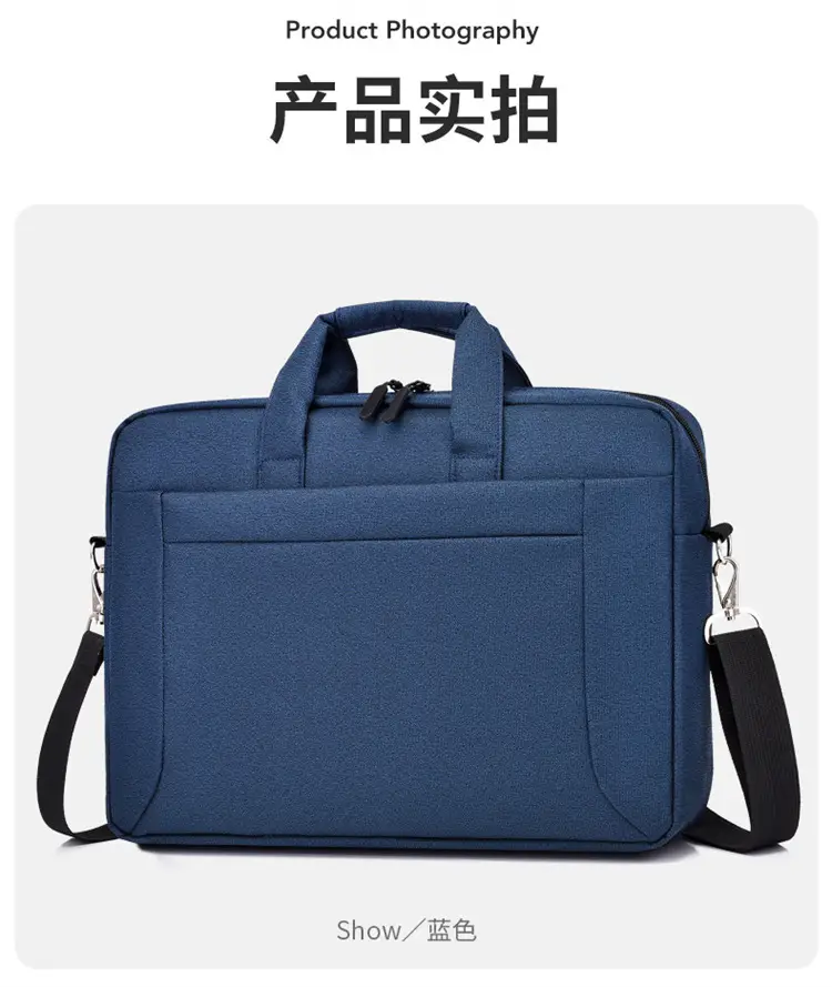 Men's Black Satchel Business Bag with Shoulder Crossbody Strap — feature 18