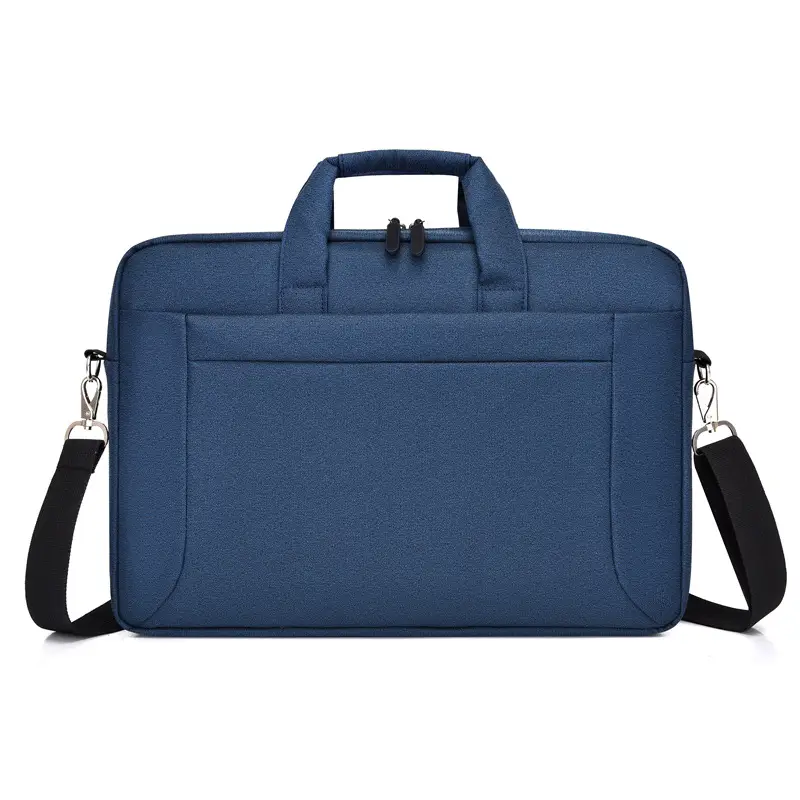 Men's Black Satchel Business Bag with Shoulder Crossbody Strap - Image 2