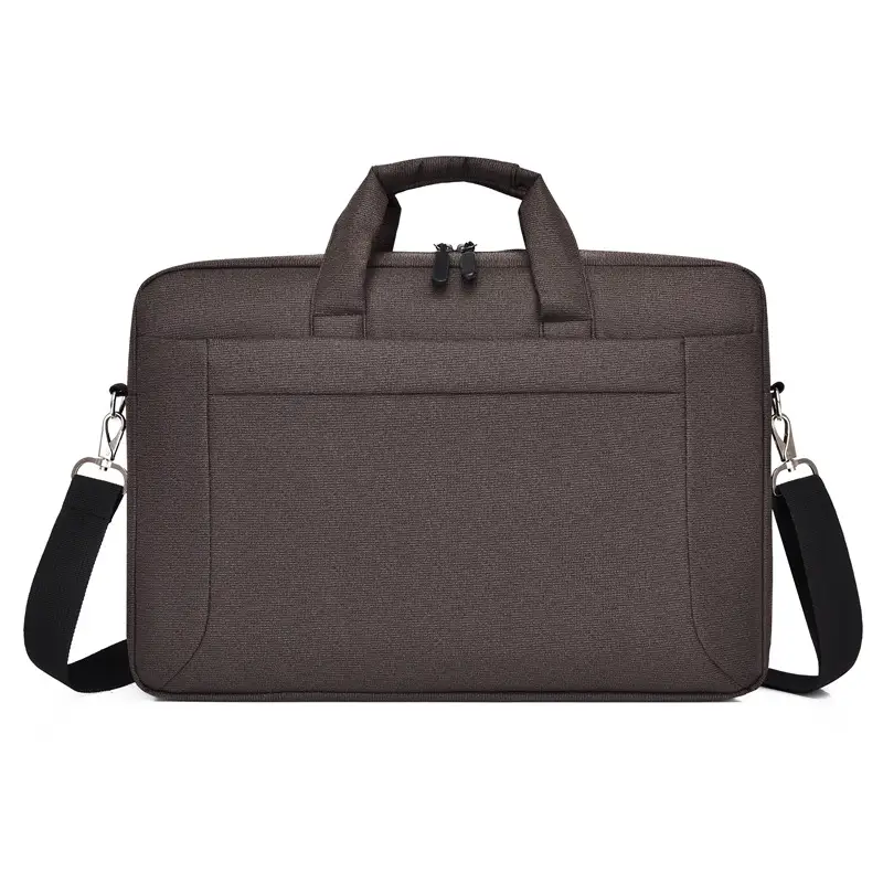 Men's Black Satchel Business Bag with Shoulder Crossbody Strap - Image 3