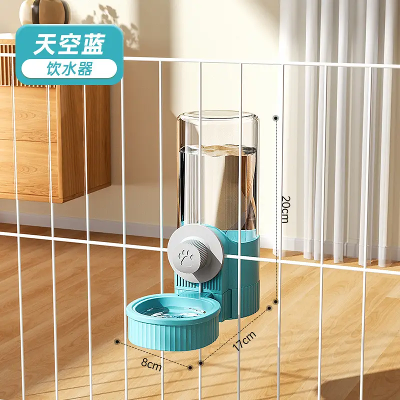 Cat Water Dispenser, Rabbit Food Bowl, Dog Hanging Water Kettle, Automatic Feeding and Water Feeder for Dogs, Pets and Cats to Drink Water