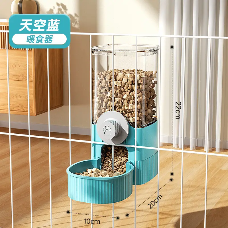 Cat Water Dispenser, Rabbit Food Bowl, Dog Hanging Water Kettle, Automatic Feeding and Water Feeder for Dogs, Pets and Cats to Drink Water