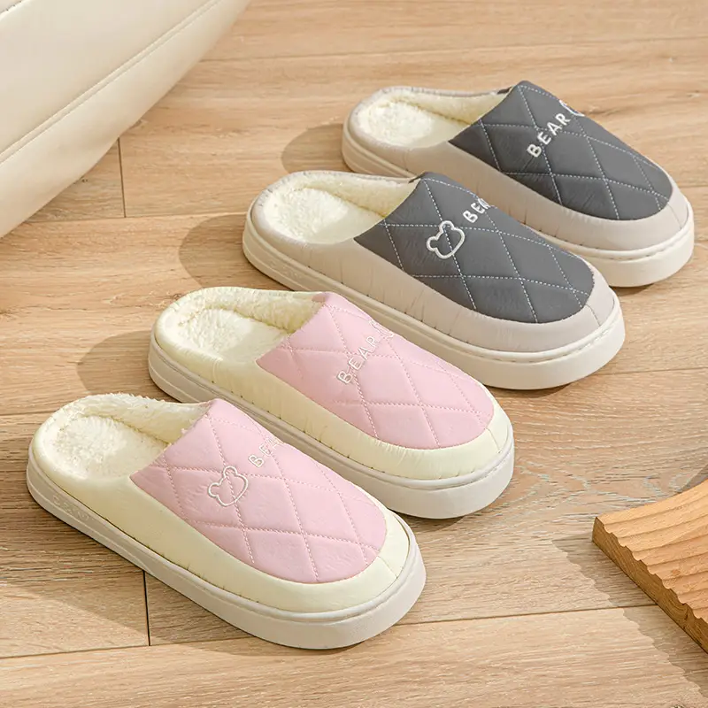 Warm Plush Cotton Slippers for Women Winter - Image 7