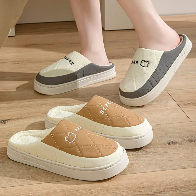 Warm Plush Cotton Slippers for Women Winter - Image 9