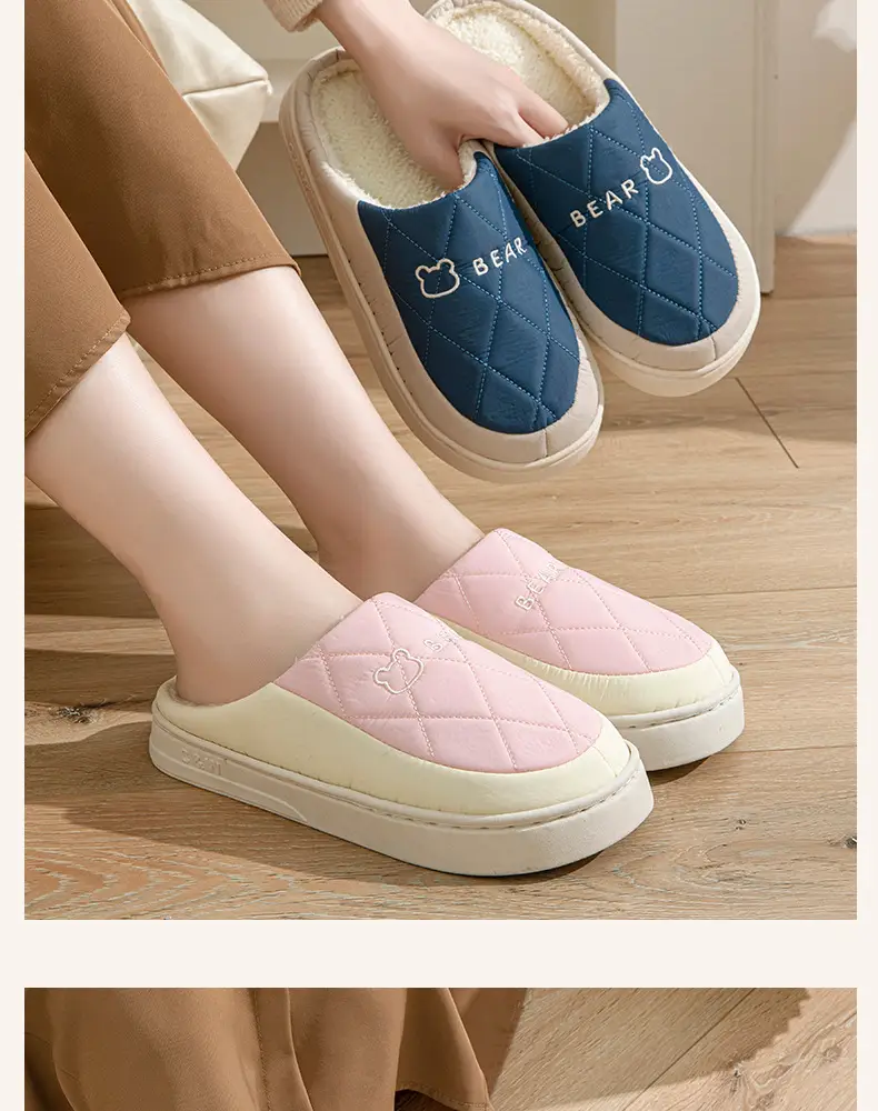 Warm Plush Cotton Slippers for Women Winter — feature 13