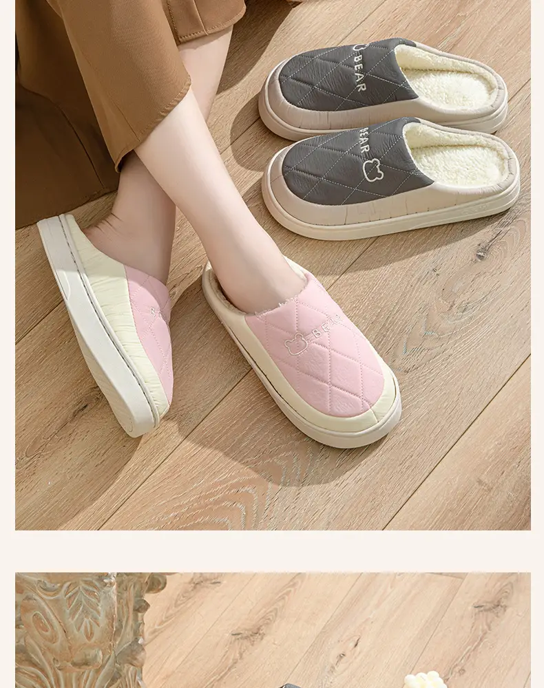Warm Plush Cotton Slippers for Women Winter — feature 14