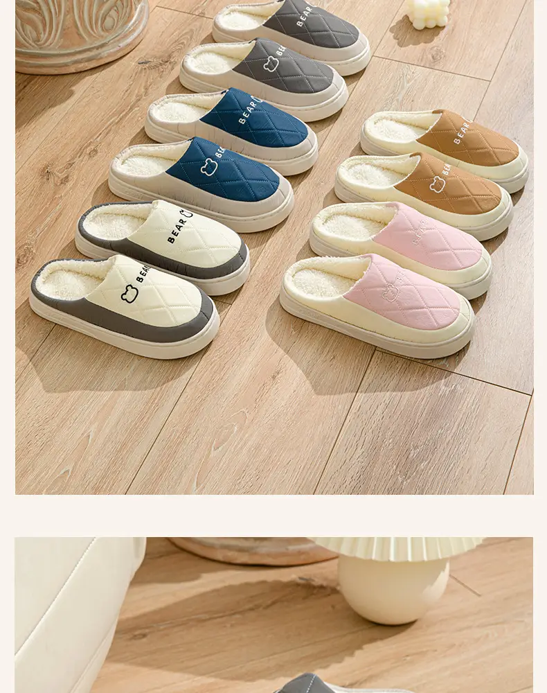 Warm Plush Cotton Slippers for Women Winter — feature 15