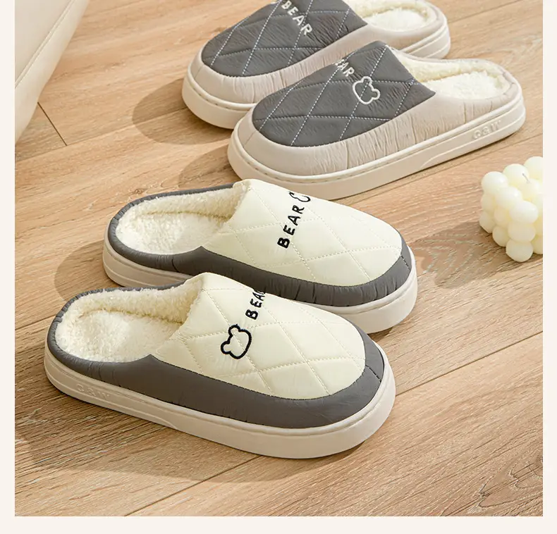 Warm Plush Cotton Slippers for Women Winter — feature 16
