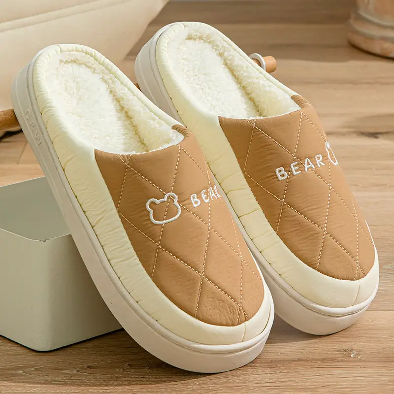 Warm Plush Cotton Slippers for Women Winter - Image 3