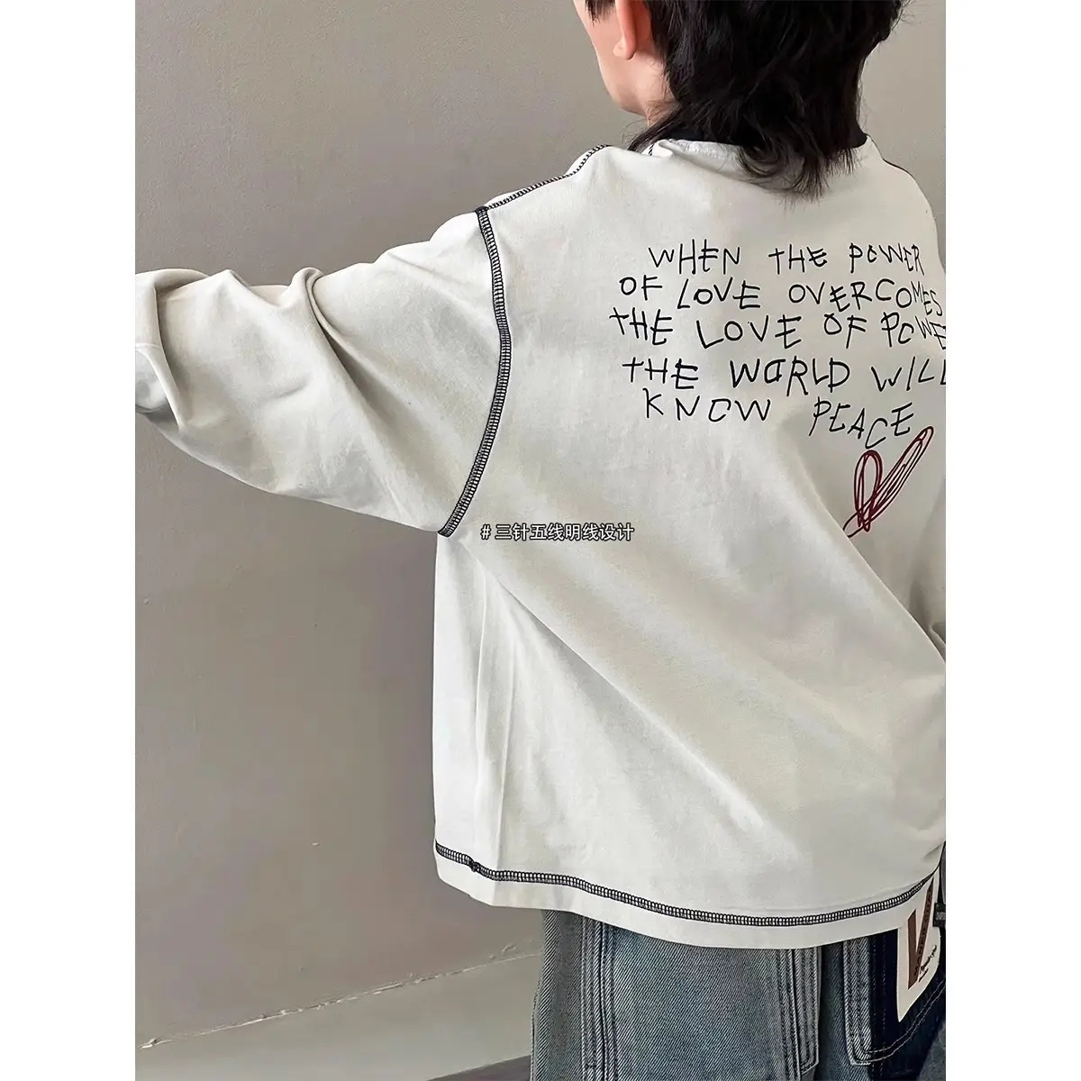 Boys Long Sleeve T-Shirt 2025 Spring Autumn Loose Fit — feature 6