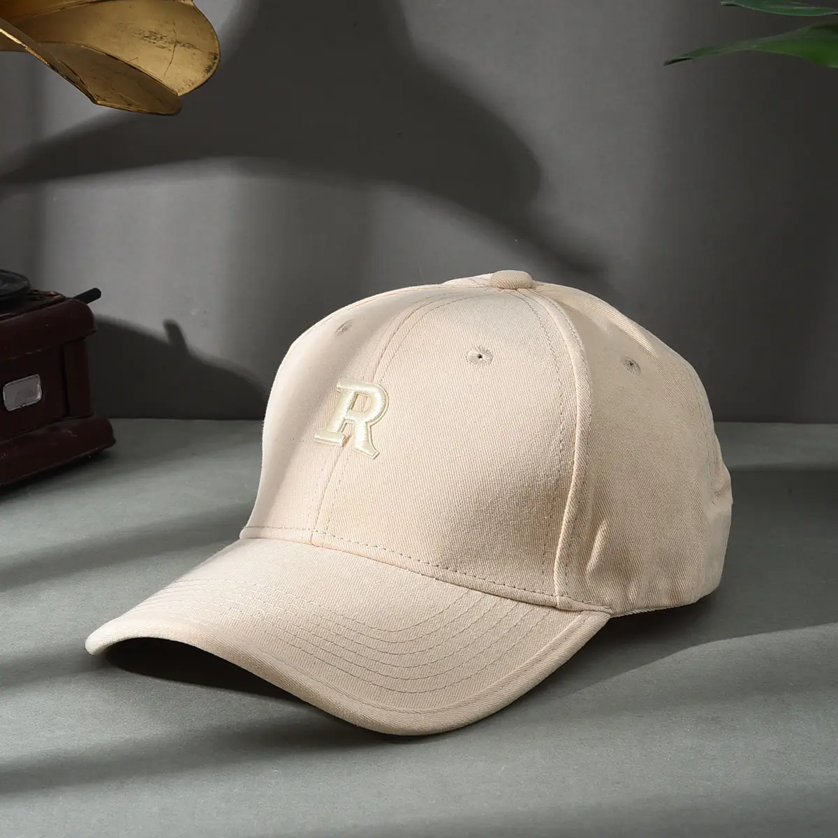 Women Embroidered Baseball Cap Dark Gray Large - Image 2