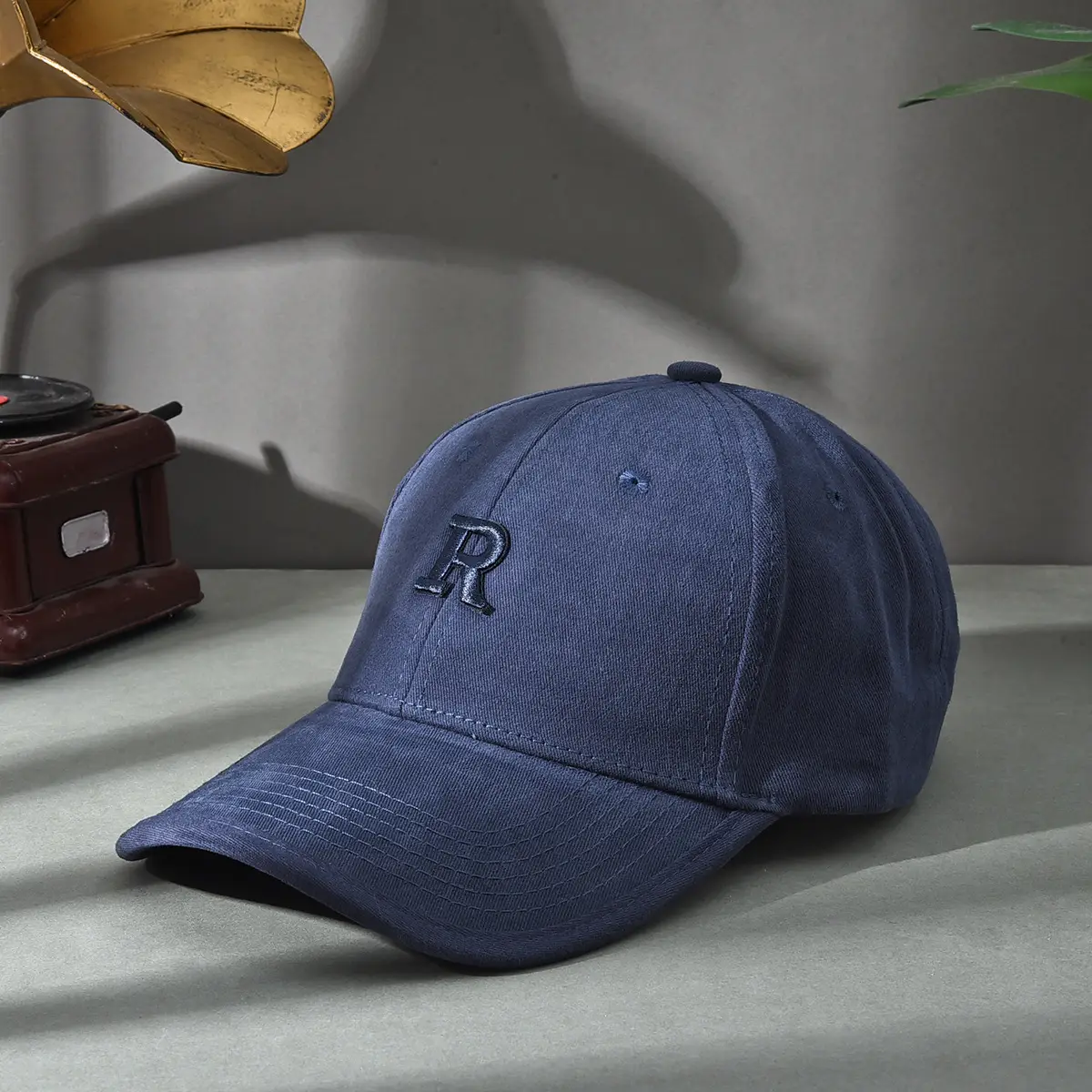 Women Embroidered Baseball Cap Dark Gray Large - Image 4
