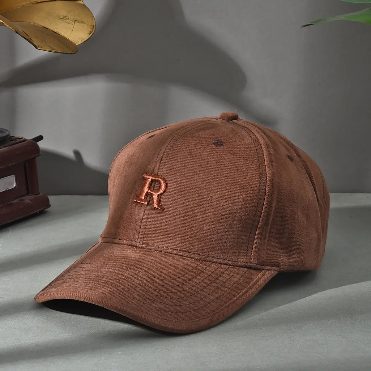 Women Embroidered Baseball Cap Dark Gray Large - Image 5