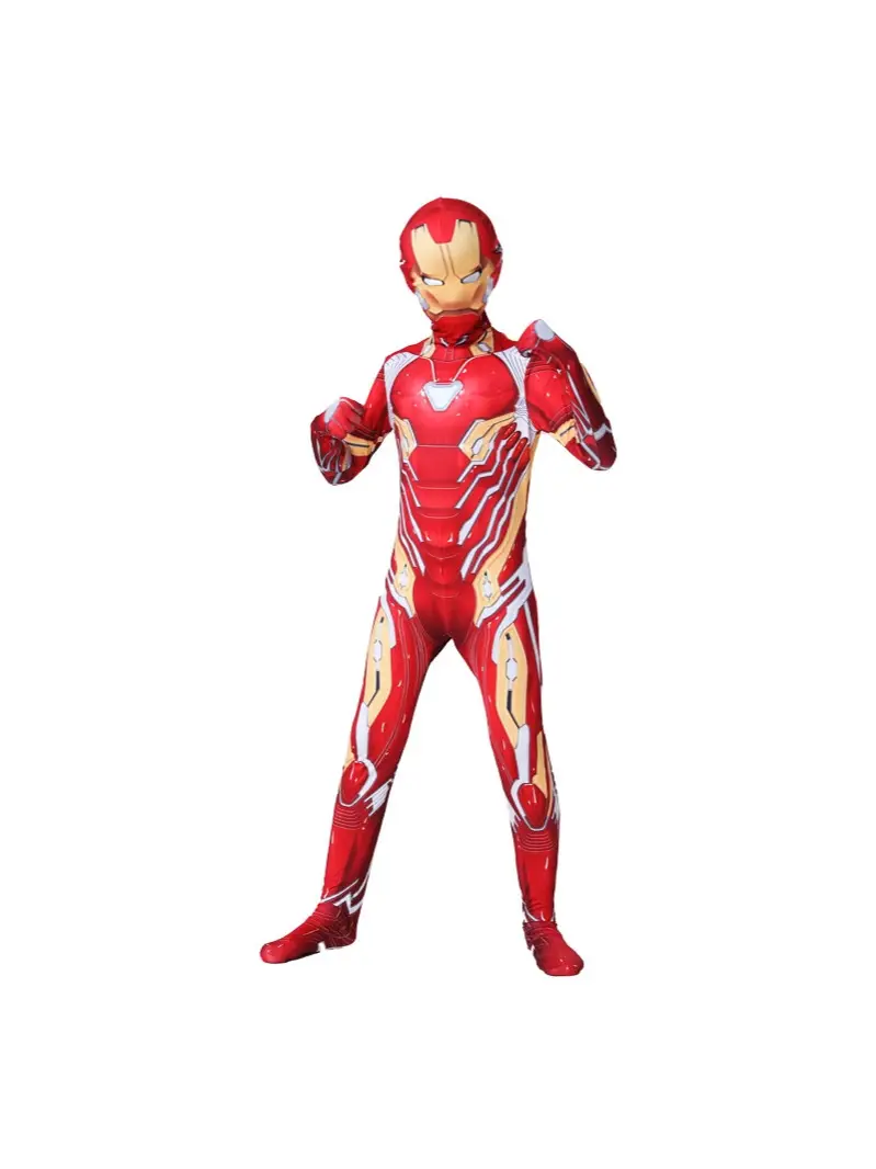 Captain America Jumpsuit Cosplay Costume Adult Iron Man Children's Performance Costume Halloween Superhero