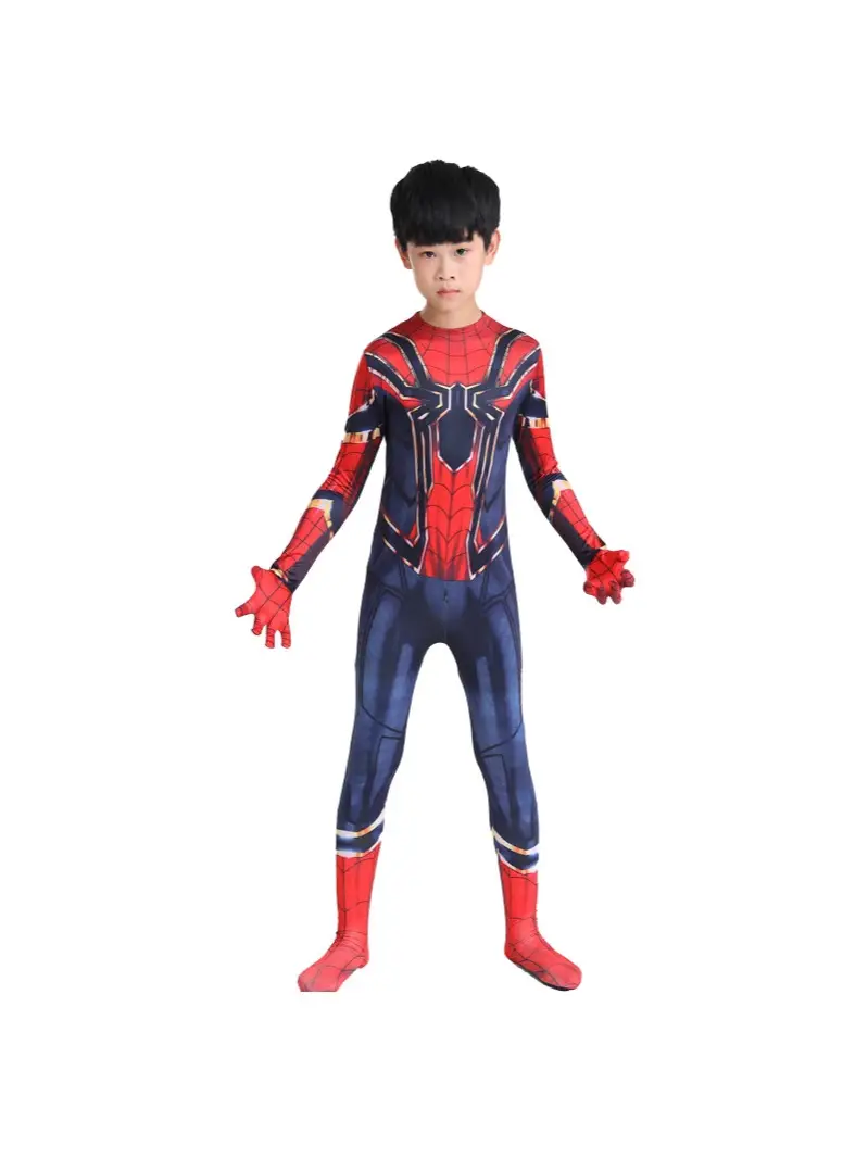 Captain America Jumpsuit Cosplay Costume Adult Iron Man Children's Performance Costume Halloween Superhero