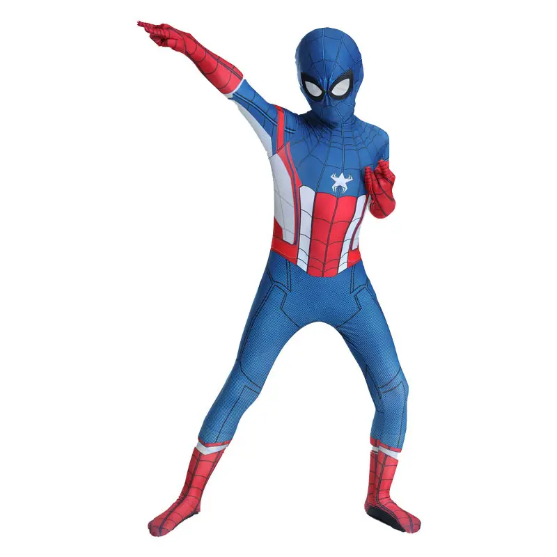 Captain America Jumpsuit Cosplay Costume Adult Iron Man Children's Performance Costume Halloween Superhero