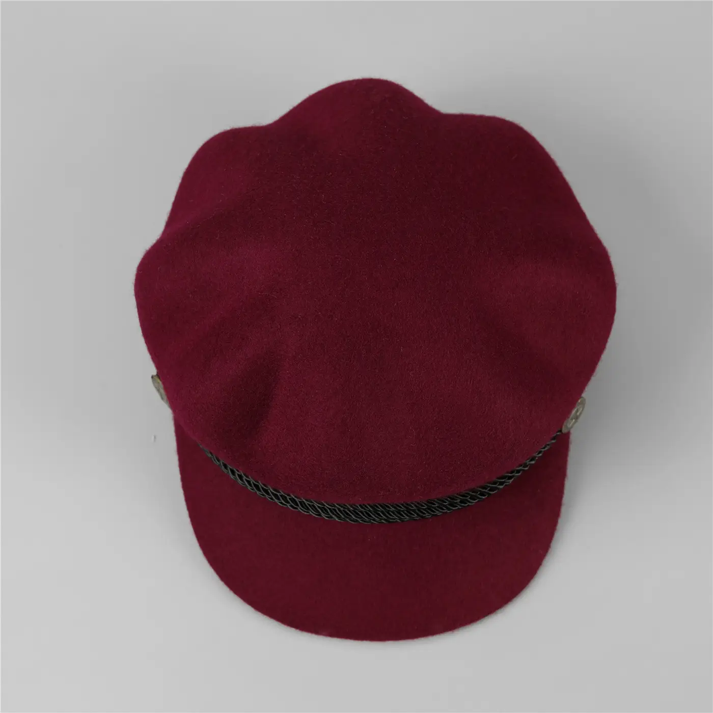 Women Wool Beret Cap Maroon Adjustable Winter Hat - Image 5