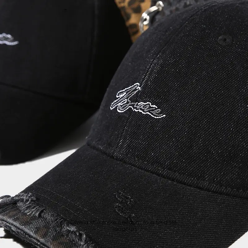 Women Leopard Cat Ear Baseball Cap Black - Image 4
