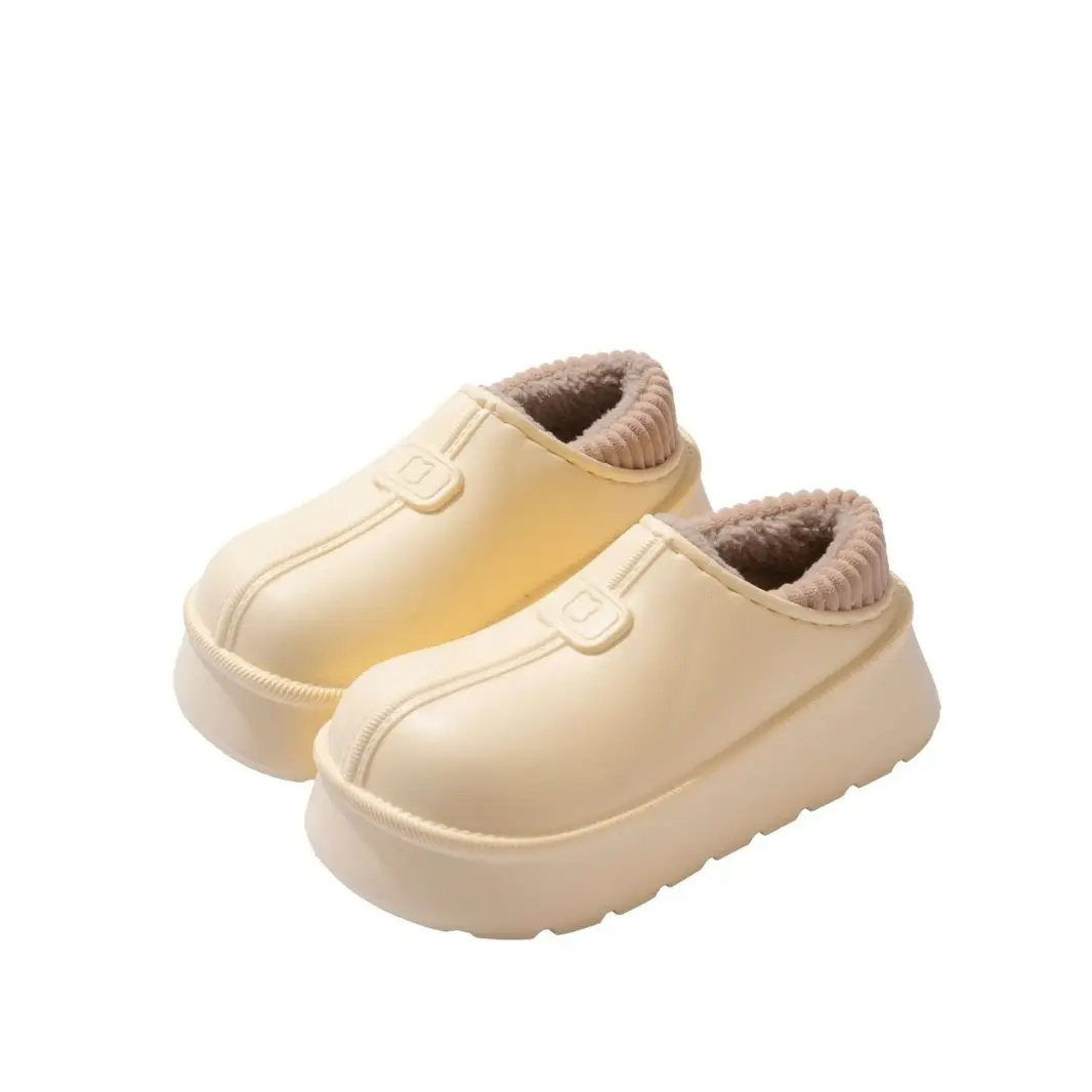 Waterproof Heel Cotton Slippers for Women, New Winter Style, Home Non-Slip, Cold-Proof, Fleece-Lined, Warm, Thick-Soled Cotton Shoes, Ins Style - Image 8