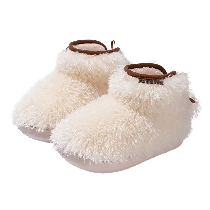 Women's Winter Cotton Shoes with Plush Lining, Thickened for Warmth, High-Top Boots for Home Use, Indoor and Outdoor Wear, Furry Princess Shoes - Image 8