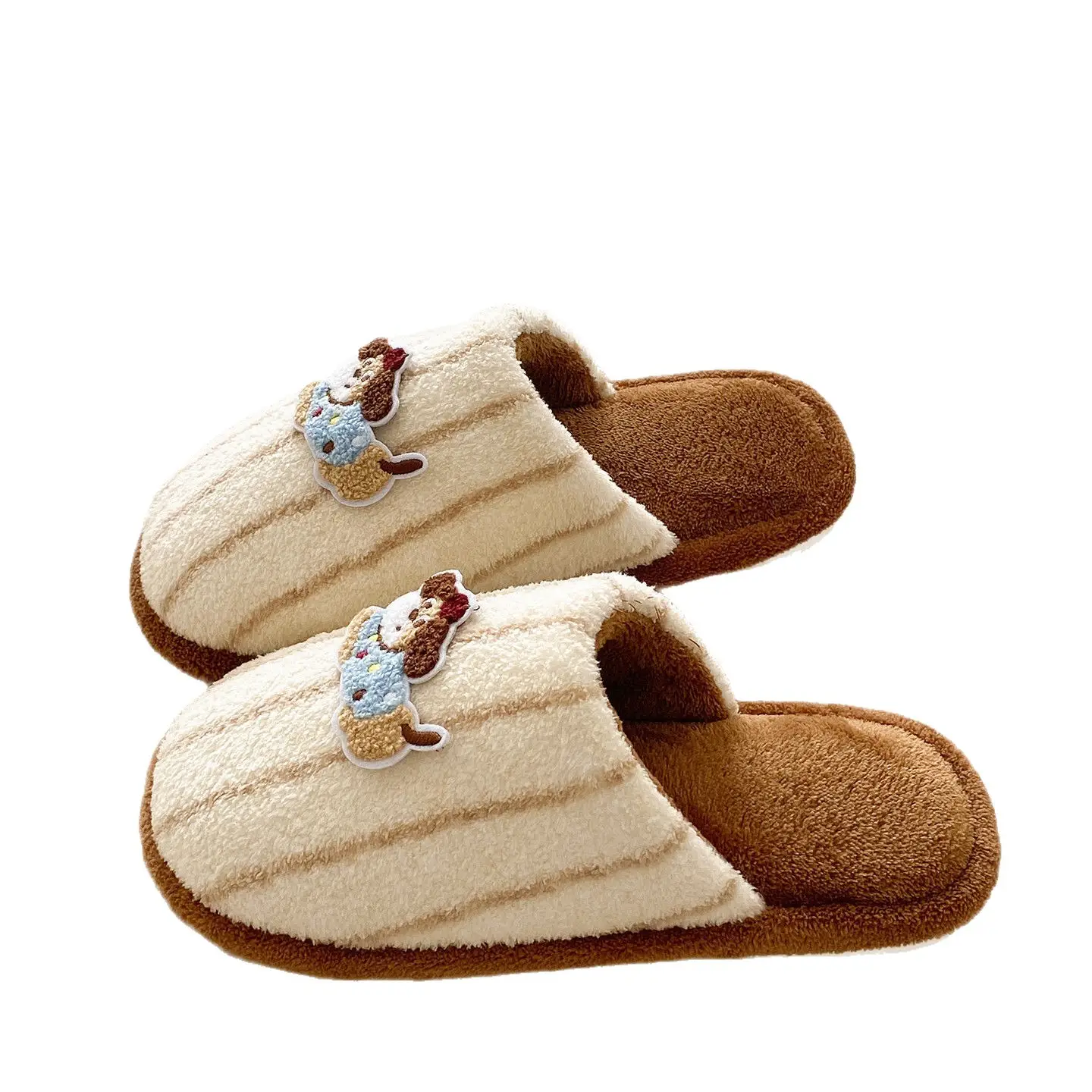 Warm Cotton Dog Embroidered Slippers for Women - Image 8