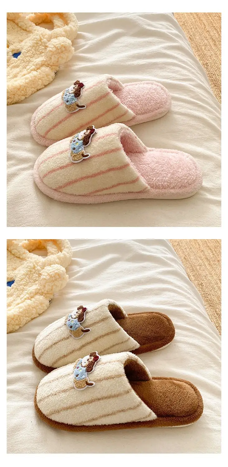 Warm Cotton Dog Embroidered Slippers for Women — feature 18