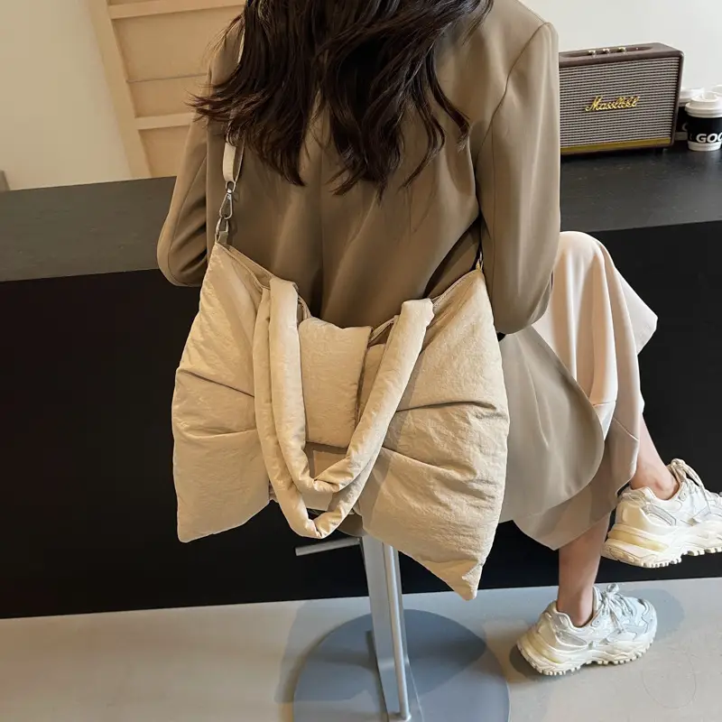 Women's Grey Bow Shoulder Bag 2025 Autumn New Style - Image 9
