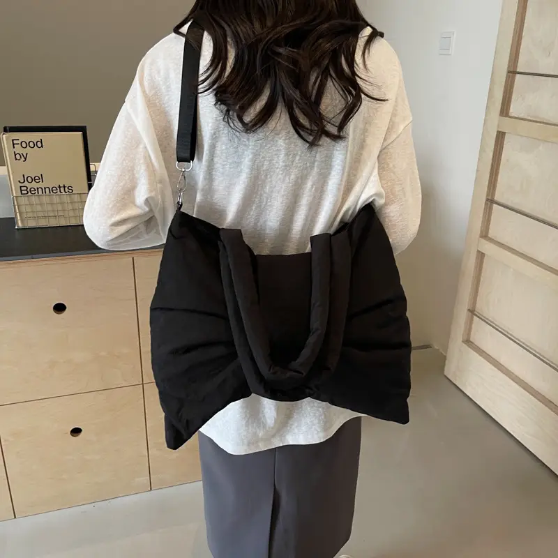 Women's Grey Bow Shoulder Bag 2025 Autumn New Style - Image 10