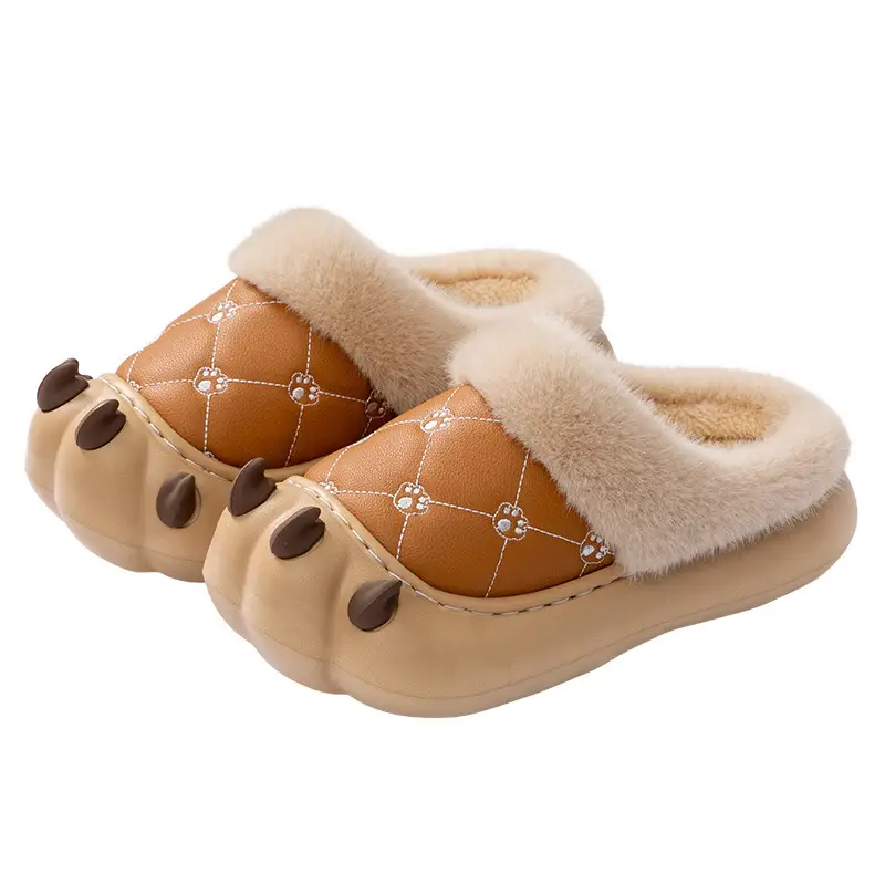 Maternity Slippers for Women 2025 New Autumn Winter Warm Bear Cotton Non-Slip Waterproof - Image 8