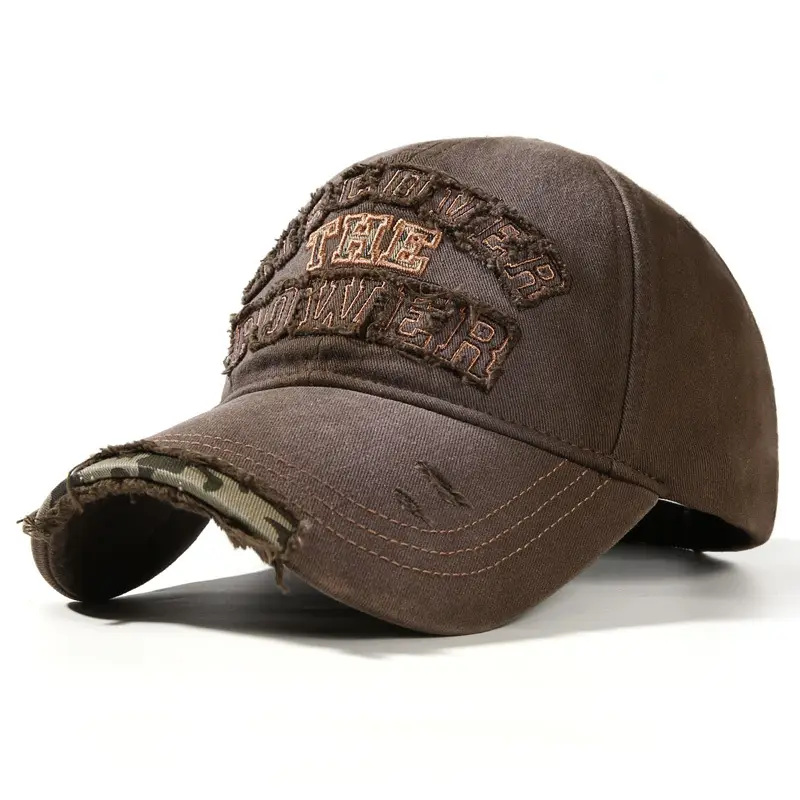 Women Patch Baseball Cap Vintage Distressed Washed Duckbill - Image 3
