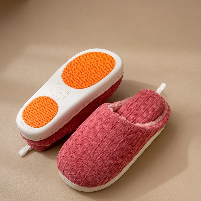 Men's Slippers Autumn and Winter Home Thick-Soled 2025 New Plush Warm Anti-Slip Home Cotton Slippers Winter Women - Image 6